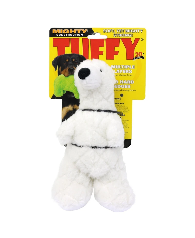 Mighty Arctic Polar Bear, Durable Plush Squeaky Dog Toy