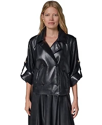 Donna Karan New York Women's Roll-Sleeve Short Jacket