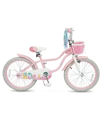 Slickblue Adjustable Kids Bike with Front Basket and Streamers for Toddlers