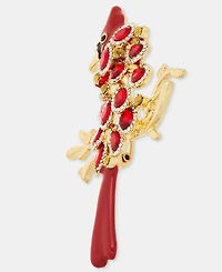 Anne Klein Pave & Stone Cardinal Pin