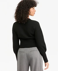 Bar Iii Women's Sculpted Crewneck Long-Sleeve Cardigan, Macy's Exclusive
