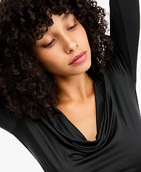 Bar Iii Women's Cowl-Neck Long-Sleeve Top, Macy's Exclusive