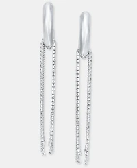 I.n.c. International Concepts Crystal Fringe C-Hoop Earrings, Macy's Exclusive