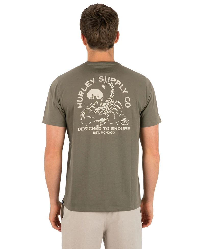 Hurley Men's Subtle Logo Artwork At The Left Chest T-Shirt