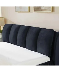 Streamdale Furniture King Size Upholstered Bed Frame with Segmented Sponge Headboard