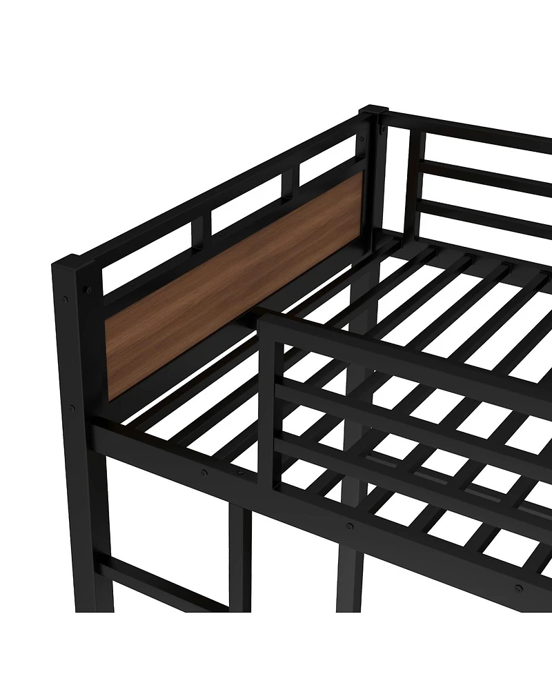 Streamdale Furniture Twin Xl over Twin Xl Metal Bunk Bed, Separable