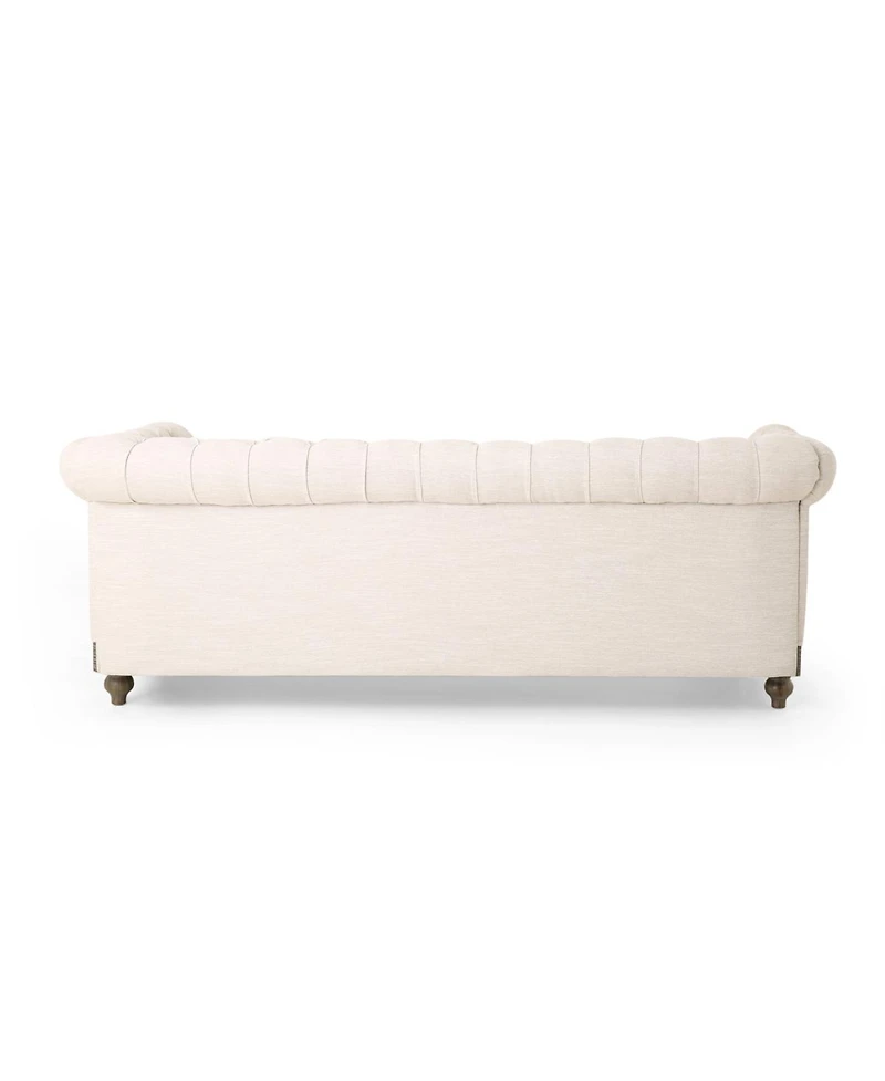 Streamdale Furniture Mirod Comfy 3-Seat Sofa with Wooden Legs, Retro Style for Living Room and Study
