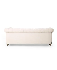 Streamdale Furniture Mirod Comfy 3-Seat Sofa with Wooden Legs, Retro Style for Living Room and Study