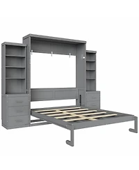 Streamdale Furniture Murphy Bed with Storage Shelves and Drawers