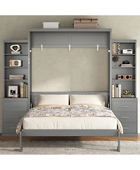 Streamdale Furniture Murphy Bed with Storage Shelves and Drawers