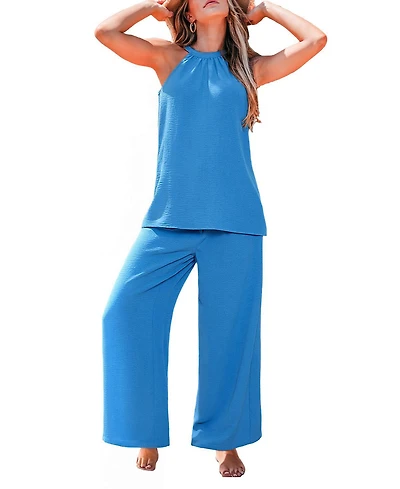 Cupshe Women's Blue Horizon Casual Resort Co-Ord Set