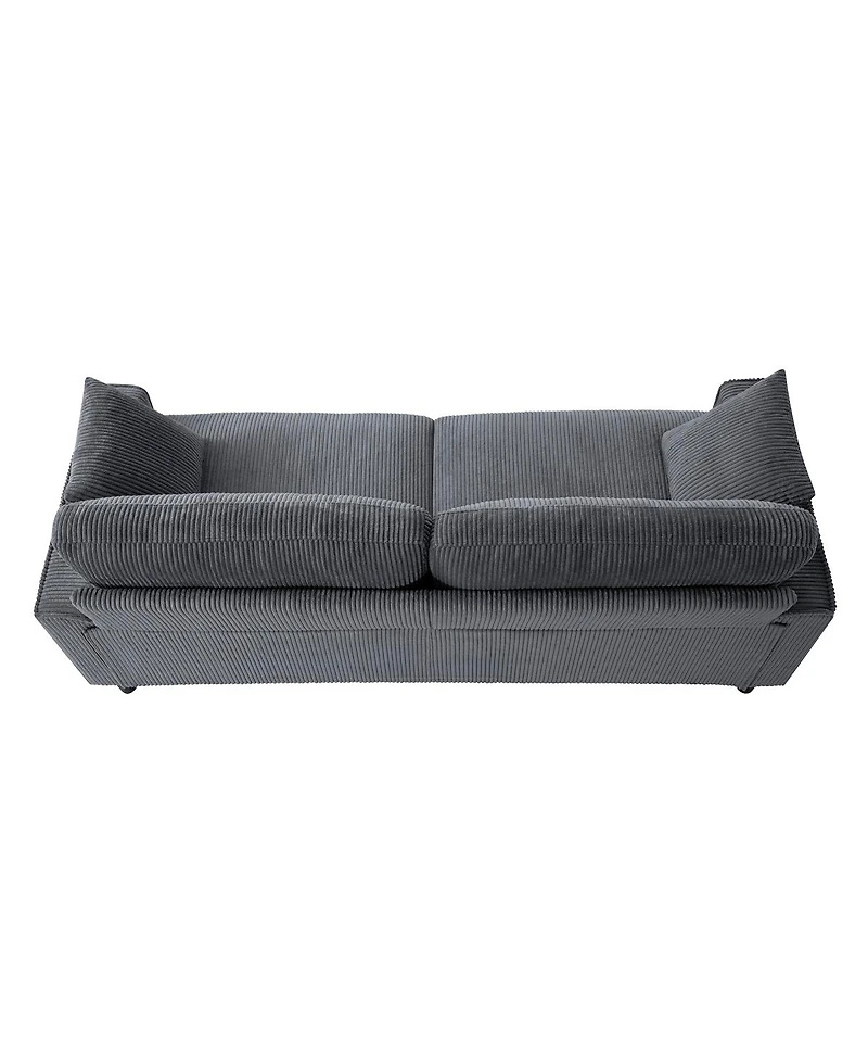 Streamdale Furniture 81.8" Corduroy 2-Seater Loveseat with Sturdy Iron and Wood Frame