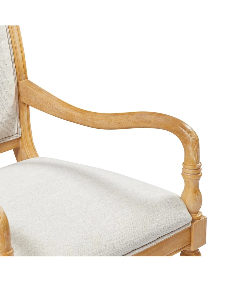 Streamdale Furniture Vintage Upholstered Accent Chair with Solid Wood Frame and Spindle Legs