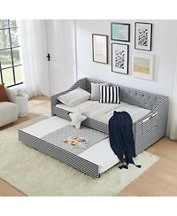 Streamdale Furniture Upholstered Twin Daybed with Trundle