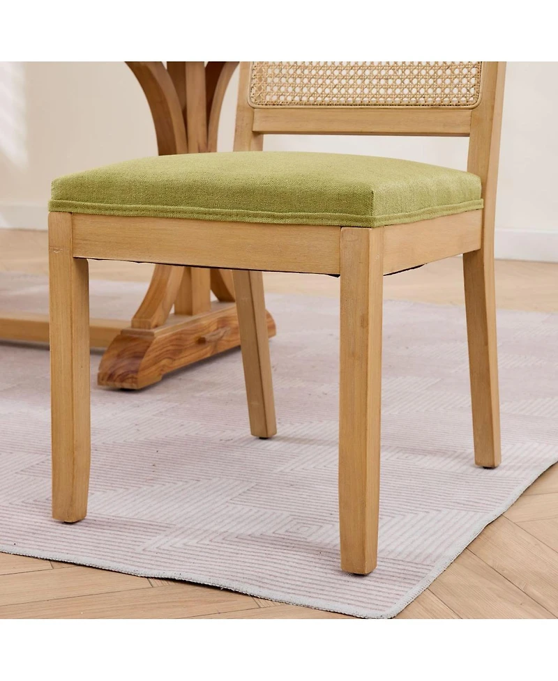 Streamdale Furniture Set of 2 Rattan Cane Back Dining Chairs