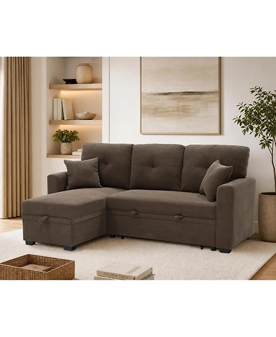 Streamdale Furniture Reversible Sectional Sleeper Sofa with Storage