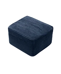 Streamdale Furniture Ultra-Cozy Ribbed Corduroy Square Ottoman - Versatile, Pet-Friendly Footrest