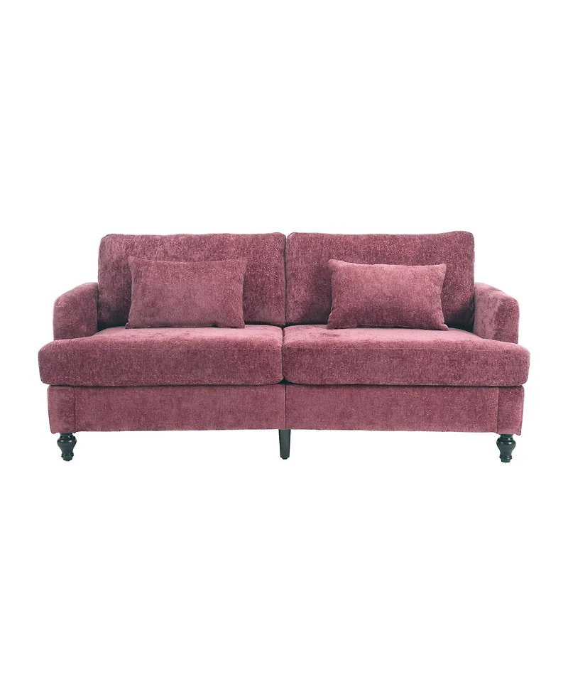 Streamdale Furniture Mid-Century Modern Chenille 2-Seater Loveseat Sofa