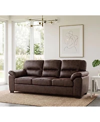 Streamdale Furniture 81" Modern Foil Fabric 3-Seater Sofa with Padded Armrests