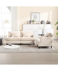 Streamdale Furniture Mid-Century Modern Chenille 2-Seat Loveseat Sofa