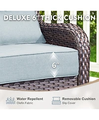 Pocassy 6 Inch Thick 24" x Outdoor Deep Seating Cushion Set Indoor And Seat / Back