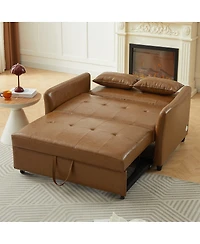 Streamdale Furniture Convertible Sofa Bed with Pull-Out Mechanism and 3 Usb Charging Ports