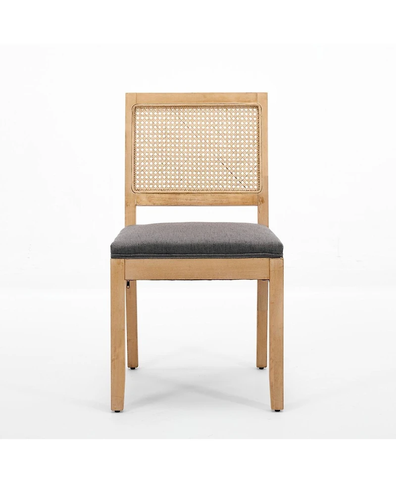 Streamdale Furniture Farmhouse Rattan Dining Chairs, Set of 2