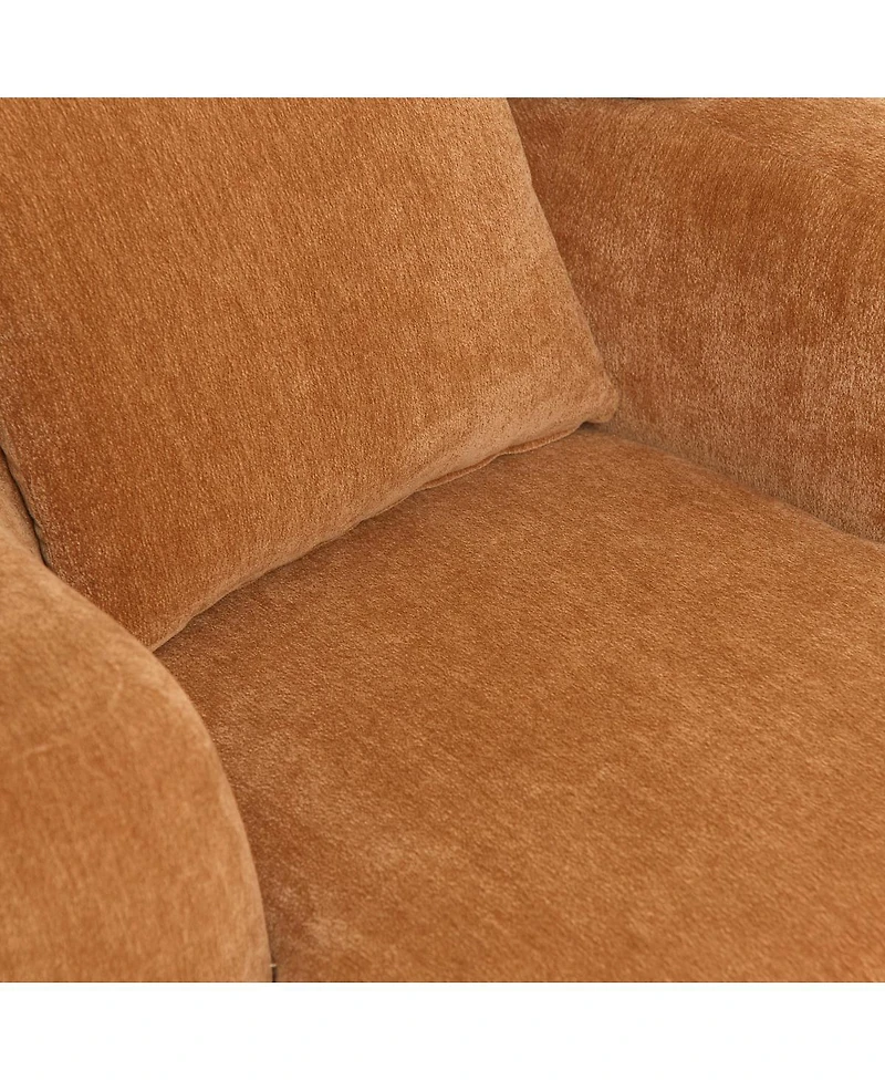 Streamdale Furniture Nordic Style 38 inch Chenille Bucket Club Chair with Pillow