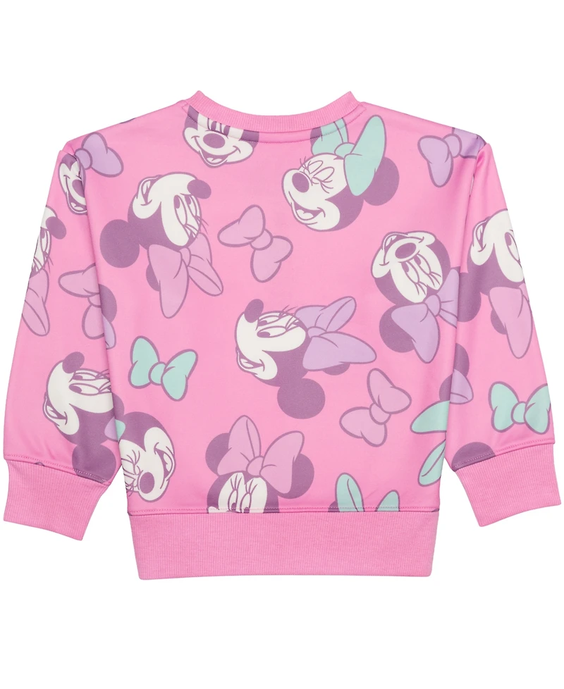 Epic Threads Toddler Girls' 12M-5T Minnie Mouse Print Sweatshirt and Joggers, 2-Piece Set