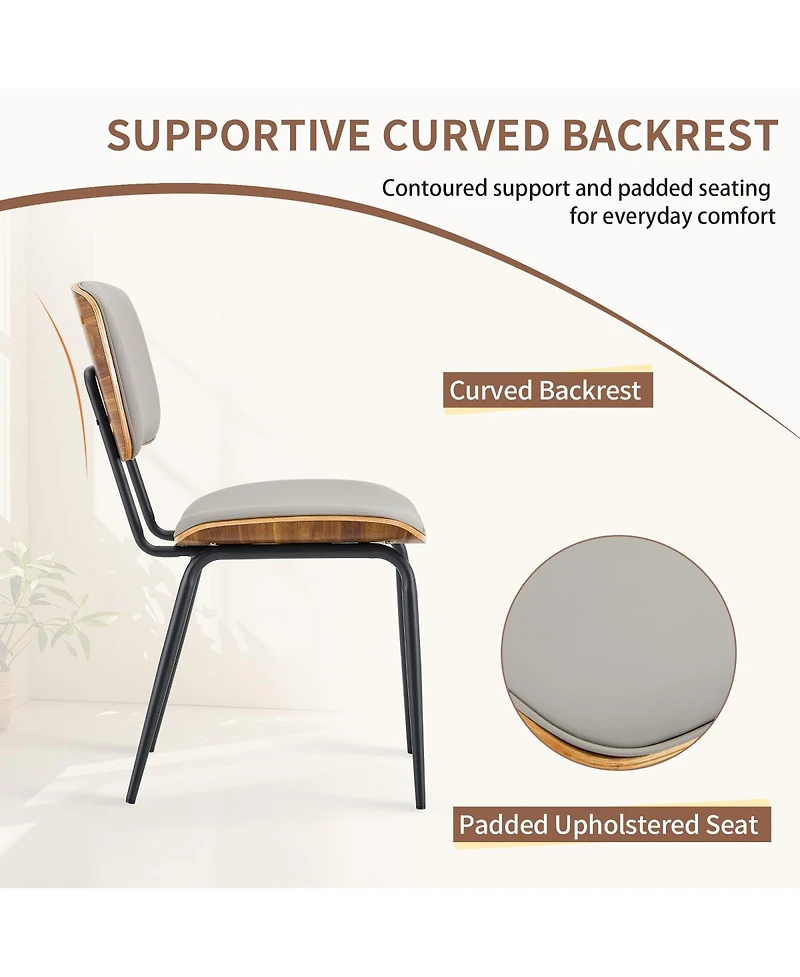 Streamdale Furniture Premium Faux Leather Dining Chairs