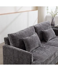 Streamdale Furniture Mid-Century Modern Chenille 2-Seat Loveseat Sofa