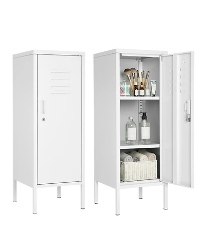 homfan Storage Locker Cabinet with Lock Secure Steel Organizer, Adjustable Shelves, Ventilated Design, Lockable for Office, Home, Gym, School, Garage