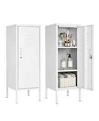 homfan Storage Locker Cabinet with Lock Secure Steel Organizer, Adjustable Shelves, Ventilated Design, Lockable for Office, Home, Gym, School, Garage