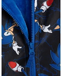Sonic the Hedgehog Boy's (4-10) Fleece Lined Rain Jacket