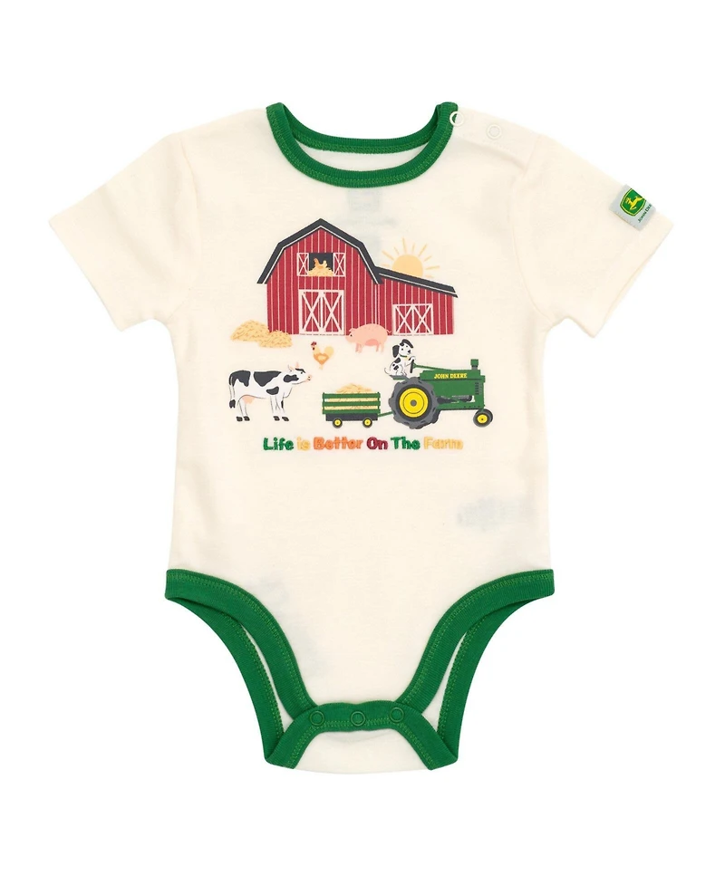 John Deere Baby (newborn to 24 M) Short Sleeve Bodysuits