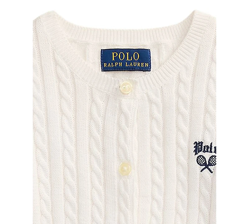 Polo Ralph Lauren Girls' 2T-6X Us Open Long-Sleeve Sweater