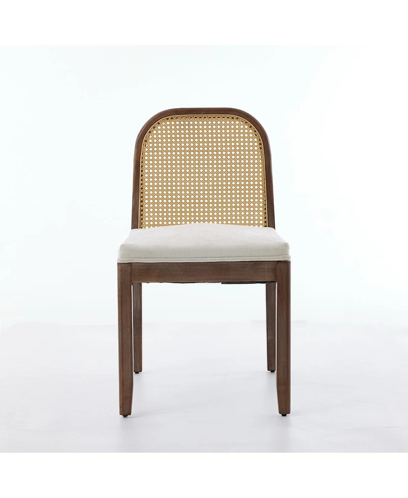 Streamdale Furniture Set of 2 Curved Arched Cane Back Dining Chairs
