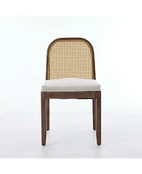 Streamdale Furniture Set of 2 Curved Arched Cane Back Dining Chairs