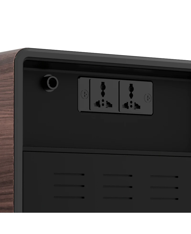 Streamdale Furniture Smart Side Table with Built-in Fridge, Wireless Charging and Usb Ports