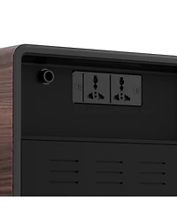 Streamdale Furniture Smart Side Table with Built-in Fridge, Wireless Charging and Usb Ports