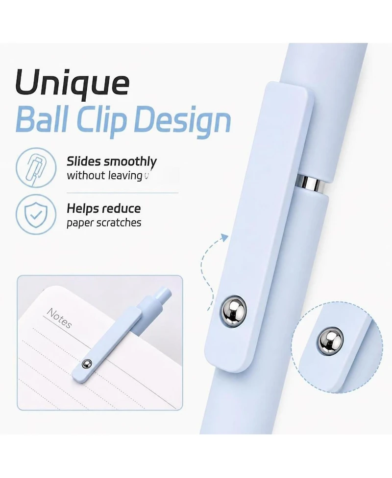 Danrong 6 Pack 0.5mm Fine Point Quick Dry Gel Pens Smooth Writing Office Supplies Journaling Pens