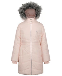 Calvin Klein Girls' 4-6X Aerial Hooded Puffer Jacket