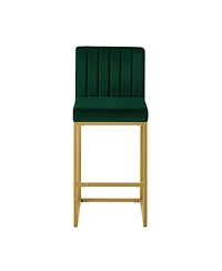 Streamdale Furniture Set of 2 Modern Fashion Counter Height Stools with Backrest