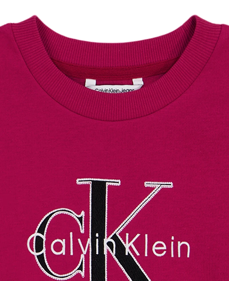 Calvin Klein Girls' 7-16 Crewneck Sweatshirt