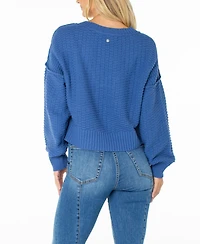 Roxy Women's Study Hall V-Neck Knit Sweater