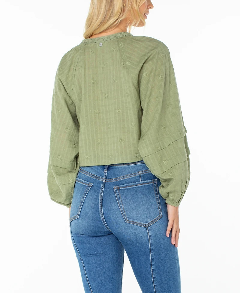 Roxy Women's Let's Get Away Striped Long-Sleeve Shirt
