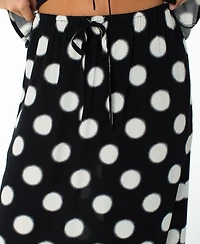 Roxy Women's Iyla Polka Dot Tie-Waist Skirt