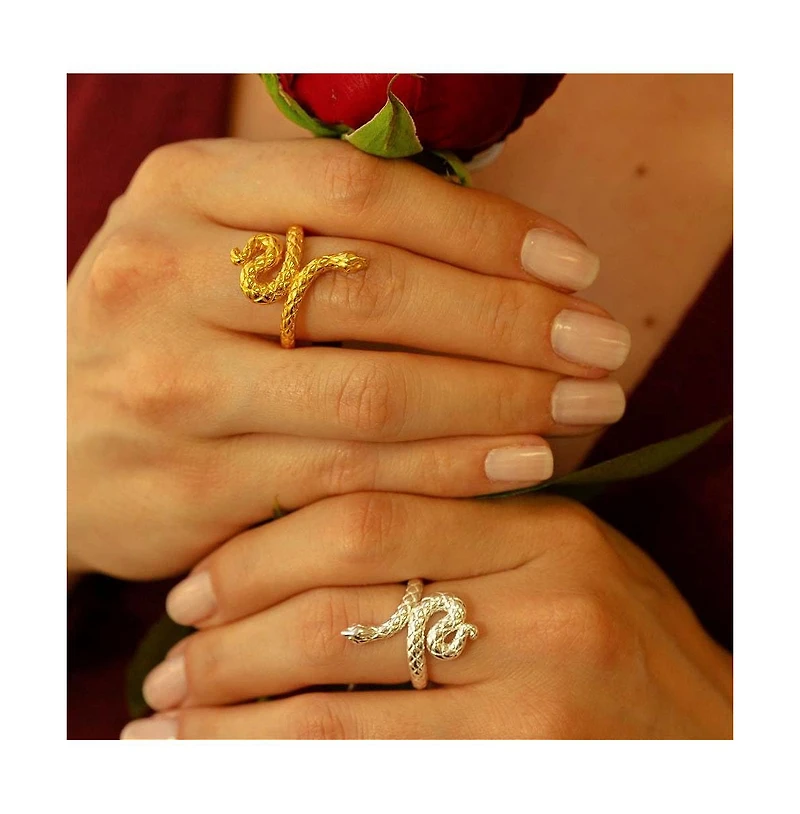 Mantra Rebirth and Renewal Snake Ring