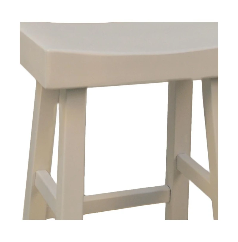 HomeRoots 25" Solid Wood Backless Counter Height Bar Chair