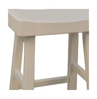 HomeRoots 25" Solid Wood Backless Counter Height Bar Chair
